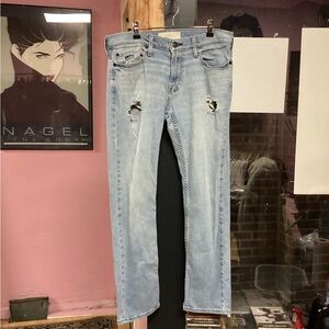 Hollister Light Blue Straight Leg Jeans